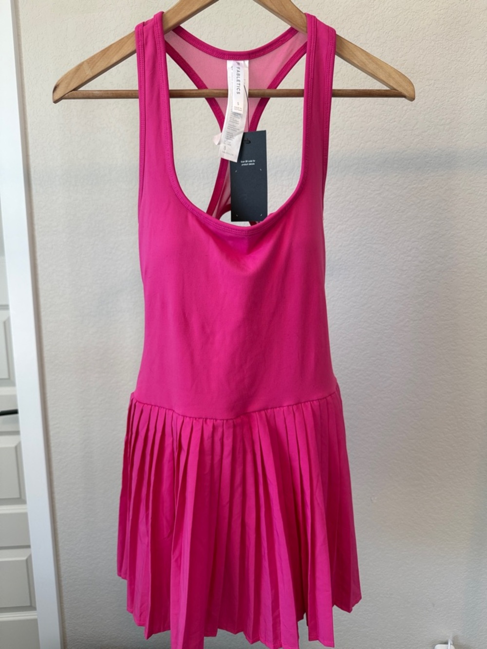 Fabletics Hot Shot Pleated Ultra Mini Active Dress in Dragonfruit Pink
